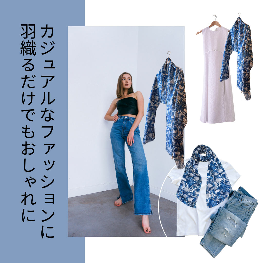 ストール 夏 綿 コットン 100% 和柄風 ...の詳細画像1