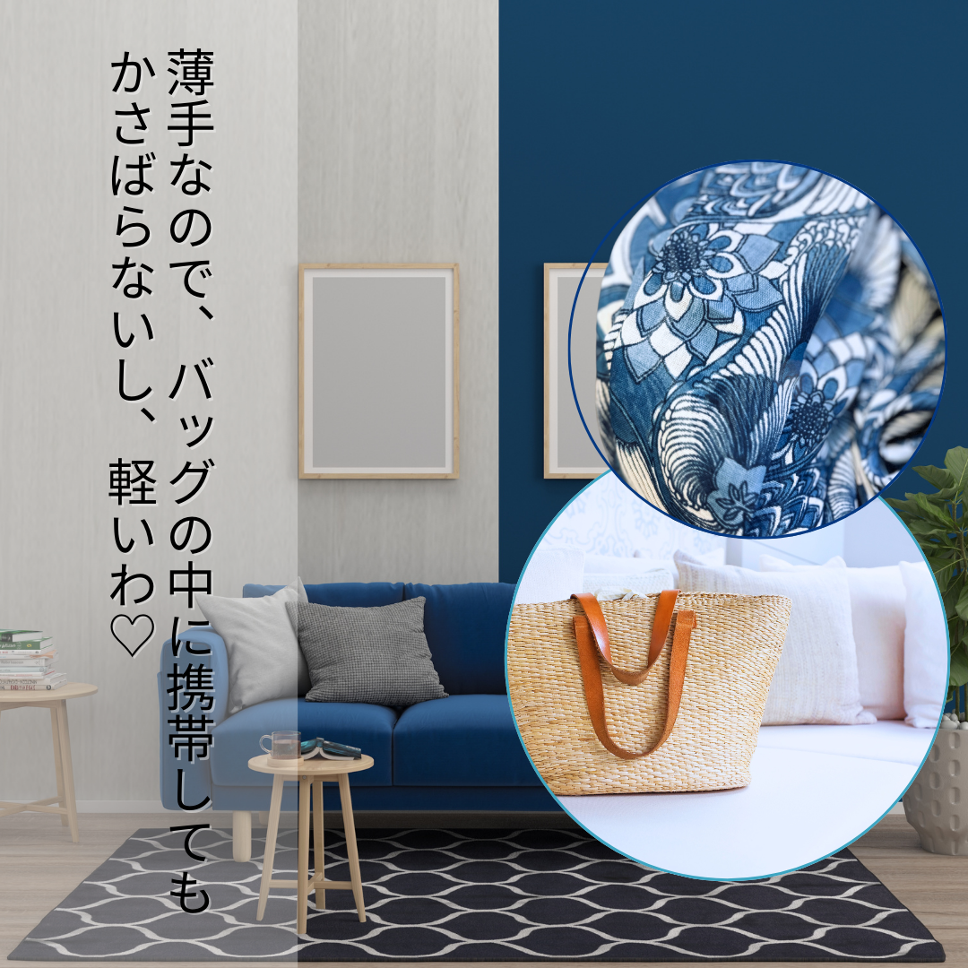 ストール 夏 綿 コットン 100% 和柄風 ...の詳細画像4