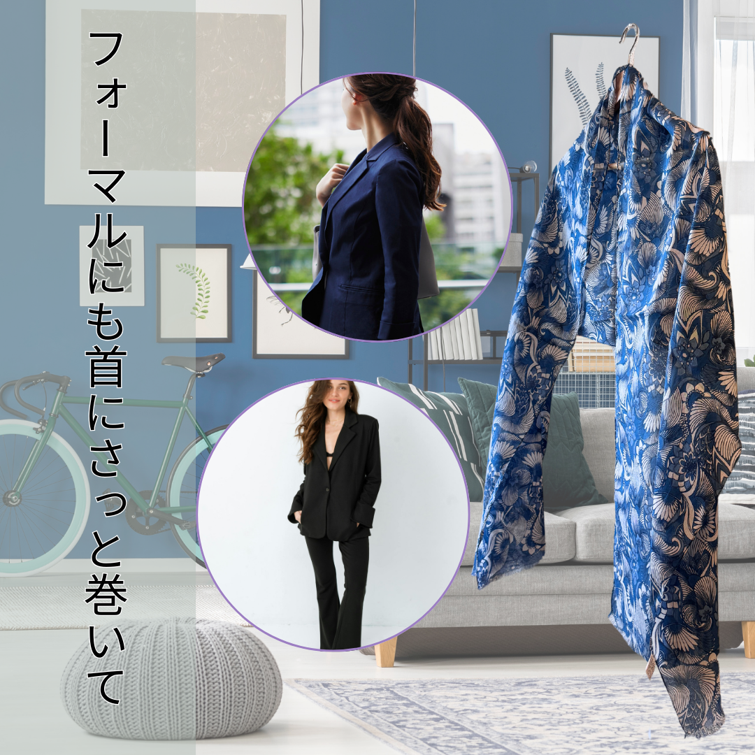 ストール 夏 綿 コットン 100% 和柄風 ...の詳細画像2