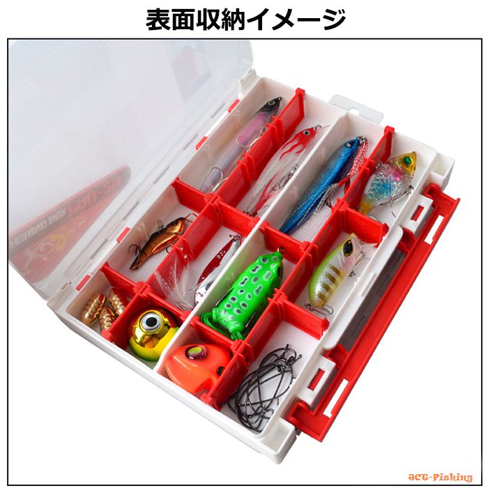 タックルケース レッド ルアーケース 両面 リバーシブル 多機能 小物
