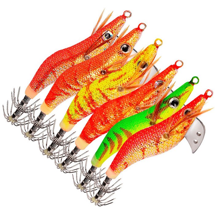 2.5〜3号エギセット エギ 6本セット 2号 2.5号 3号 夜光針 釣り 釣具 : 釣具と真珠の