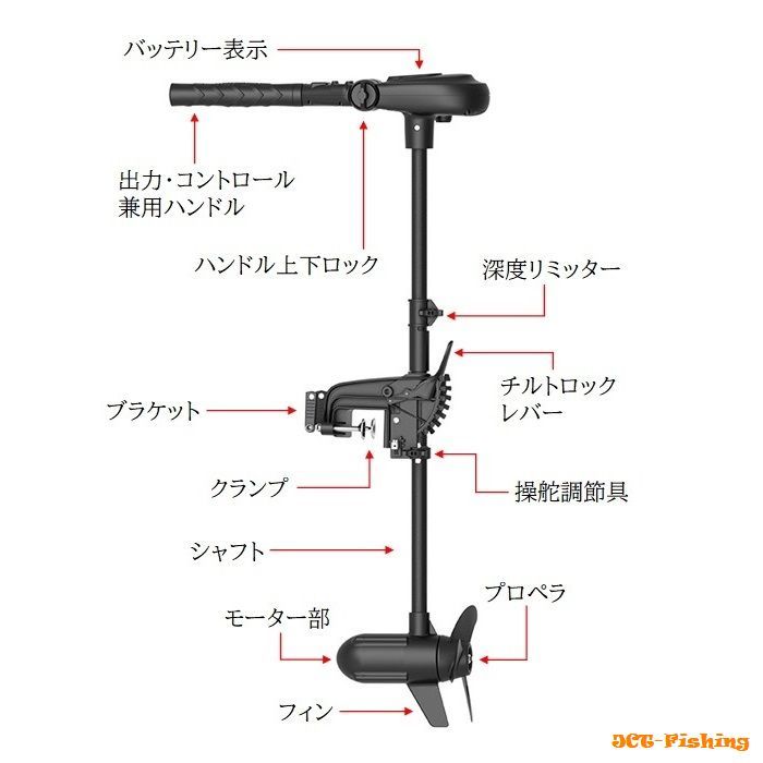 エレキ 65lb 12V ブラシレス 軽量 電動船外機 エレキモーター