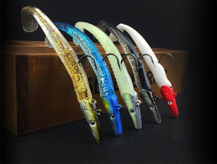 ジグヘッドワーム シャッドテール 16g 22g まとめ売り VJ代用品 新品 ジグヘッド ワーム 5色セット シャッドテール タチウオ 3D アイ 釣り