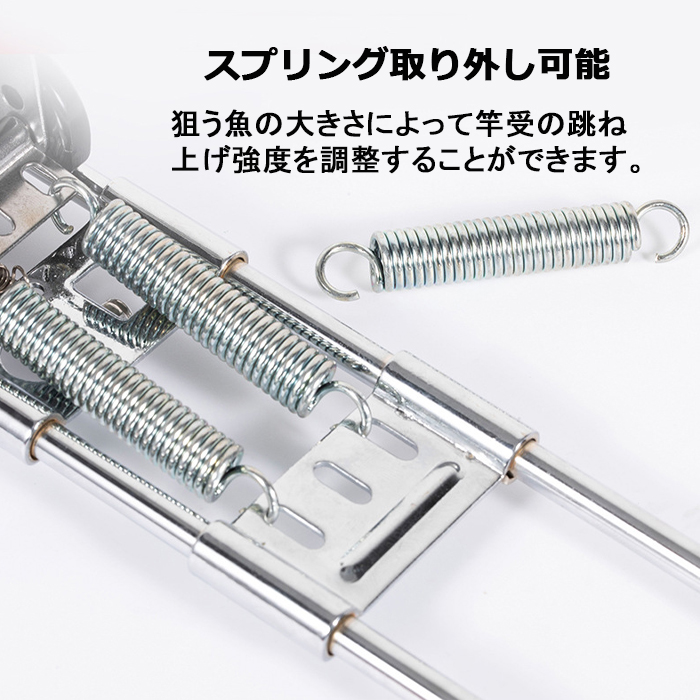 投げ釣り竿　2本セット＆竿受け 竿受け スプリング 自動 ヒットセンサー 2本足 ペグ 投げ釣り