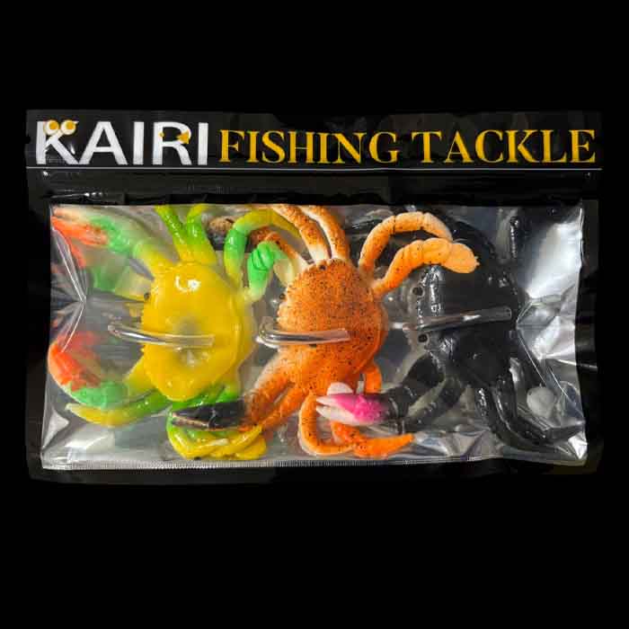 カニジグ 3色セット 夜光 タコ釣り カニルアー カニワーム 40g 10cm