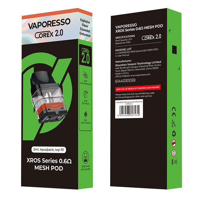 Vaporesso Xros Series Corex 2.0 Pod Cartridge  0.6...
