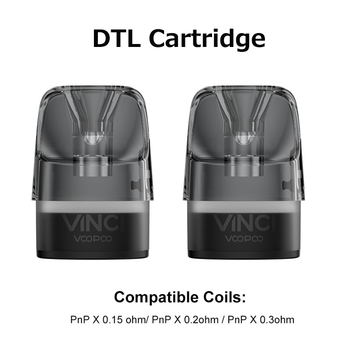 VOOPOO VINCI E120 交換 ポッド カートリッジ 2個入り 5ml Empty Cartridge DTL MTL 電子タバコ VAPE |  | 01