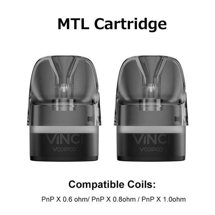 VOOPOO VINCI E120 交換 ポッド カートリッジ 2個入り 5ml Empty Cartridge DTL MTL 電子タバコ VAPE |  | 02