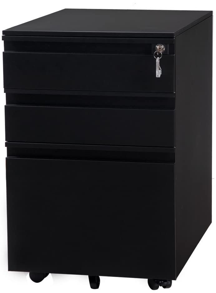 サイドワゴン 3段オールロック 幅390×奥行450×高さ600mm スチール製 サイドワゴン 3段オールロック 幅390×奥行450×高さ600mm スチール製