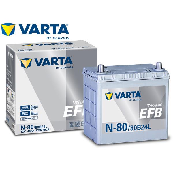 [BOSSさん専用] 新品VARTA ダイナミックEFB N-80 80B24L VARTA バルタ DYNAMIC EFB バッテリー N-80/80B24L シルバー