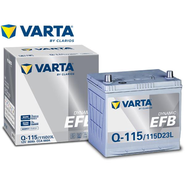 VARTA DYNAMIC EFB Q-115 115D23L バッテリー VARTA バルタ DYNAMIC EFB バッテリー Q-115/115D23L シルバー