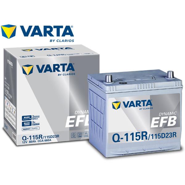 自動車用バッテリー VARTA EFB Q-115R 115D23R VARTA バルタ DYNAMIC EFB バッテリー Q-115R/115D23R シルバー