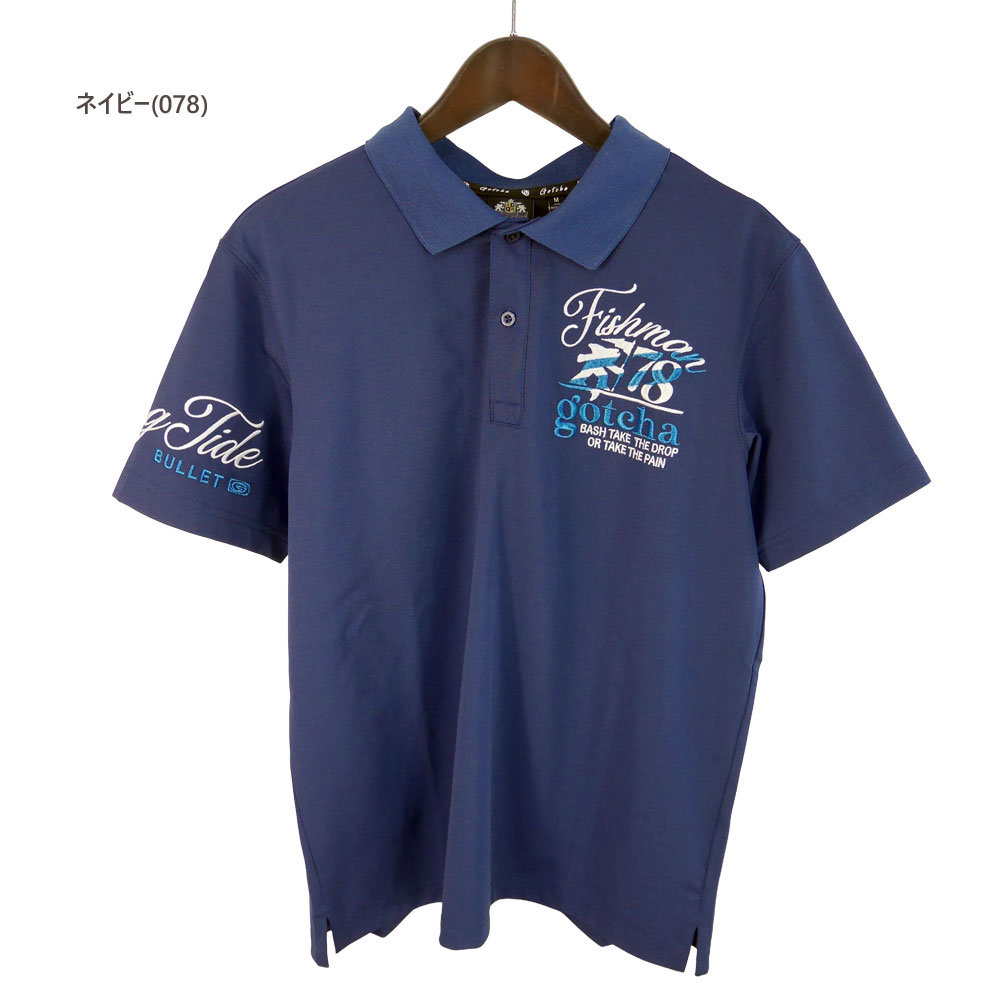 P6倍 ガッチャゴルフ ゴルフウェア デオドラントカルゼシャイニーフィッシュマンポロ 262gg1208（M/L/XL/XXL/XXXL寸：メンズ）GOTCHA GOLF 2026春夏 メール便_3
