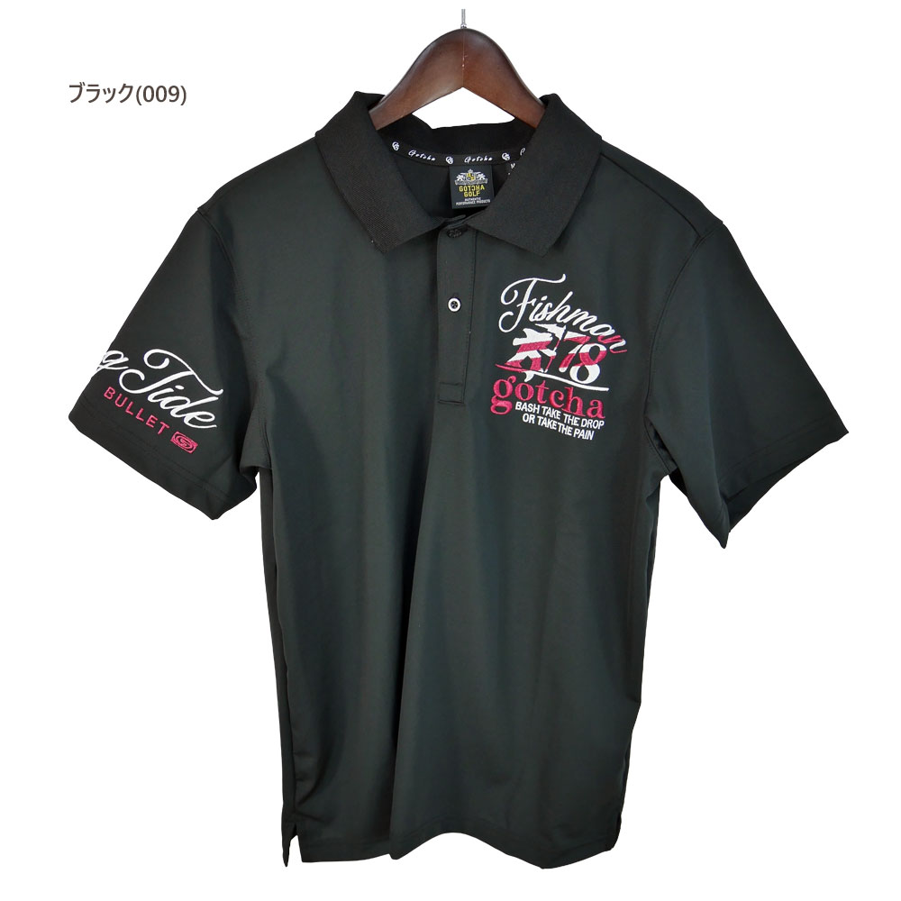P6倍 ガッチャゴルフ ゴルフウェア デオドラントカルゼシャイニーフィッシュマンポロ 262gg1208（M/L/XL/XXL/XXXL寸：メンズ）GOTCHA GOLF 2026春夏 メール便_1