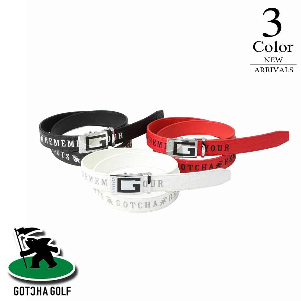 ガッチャゴルフ　ベルト 【FR(全長131cm)】ブラック　262gg8101 GOTCHA GOLF P6倍 ガッチャゴルフ ゴルフ BIGエンボスホールレスG