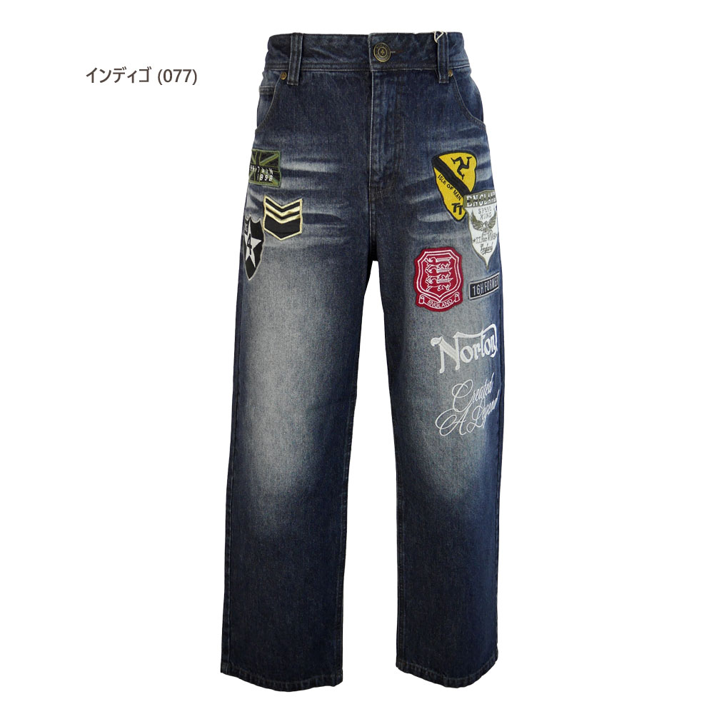ノートン　デニムパンツ　XXL 美品　大きめ　ハチノス　バイカー P6倍 ノートン ミリタリーワッペンMAXデニムパンツ 262n1804（L/XL/XXL