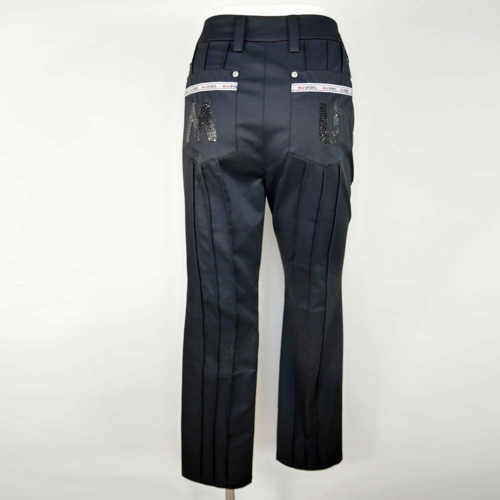 新品　MU SPORTS ブラック　パンツ　サイズ46 M・U SPORTS メール便・ゆうパケット MUスポーツ ゴルフウェア ロング