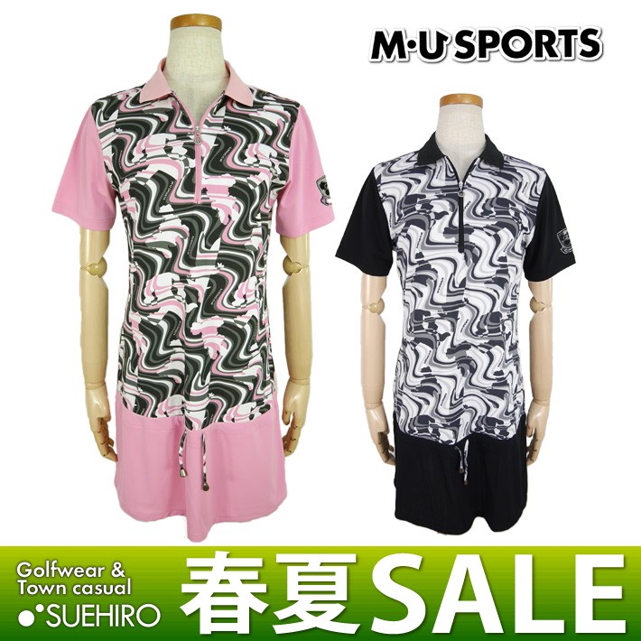 MUスポーツ ゴルフウェア 半袖ワンピース （M/L/LL寸：レディース） 春夏 55％OFF/SALE