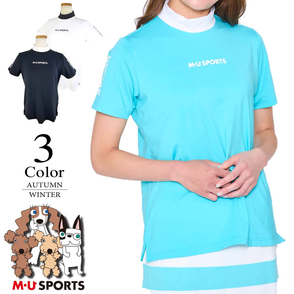 M・Uスポーツ - エムユースポーツ(M・U SPORTS) 半袖バイカラーハーフジップシャツ 42 エムユースポーツ(M・U SPORTS) 半袖バイカラーハーフジップ