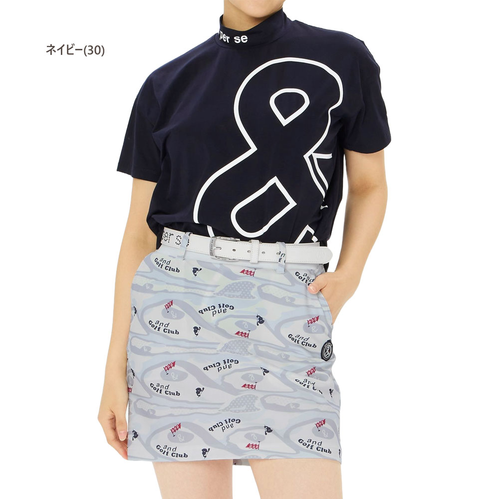 セール/40％OFF アンパスィ ゴルフウェア FIBOモックネックシャツ