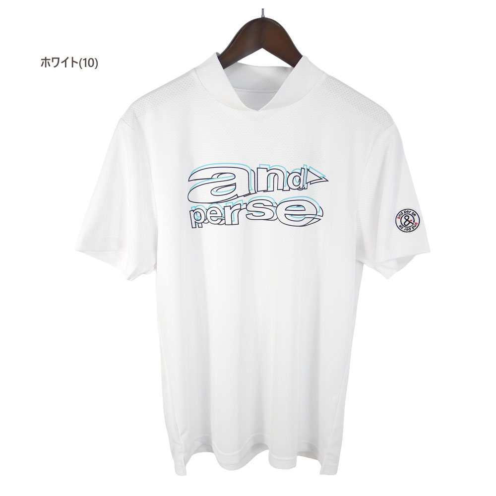 セール/30％OFF アンパスィ ゴルフウェア 半袖モックネックシャツ