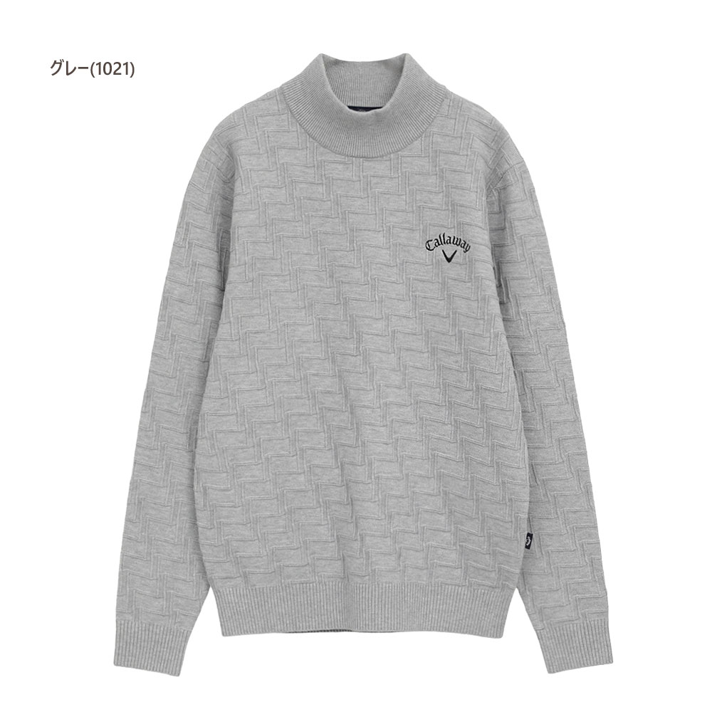 Callaway/キャロウェイ ゴルフ クルーセーター【グレー/L】超美品！ クルーネックセーター レディス(中間着(セーター、トレーナー