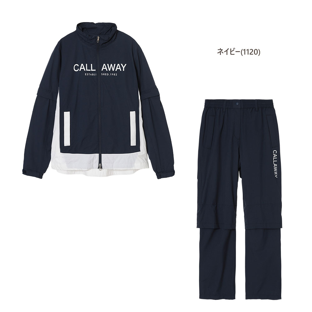キャロウェイ L セットアップ　レインウェア ネイビー ゴルフ スポーツウェア CALLAWAY セットアップレインウェア(WOMENS)