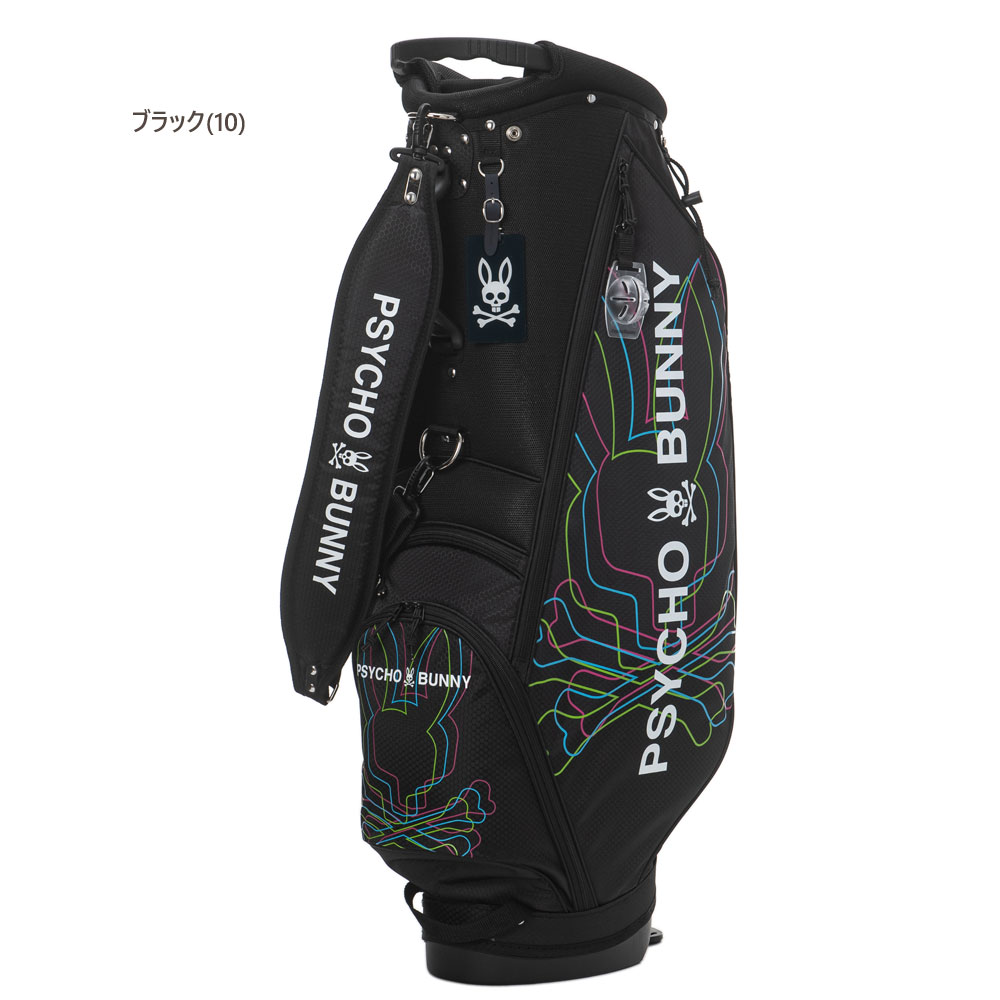【極美品】Psycho Bunny スタンド付きキャディバッグ　サイコバニー Psycho Bunny（サイコバニー） P10倍 ゴルフ スタンド キャディバッグ