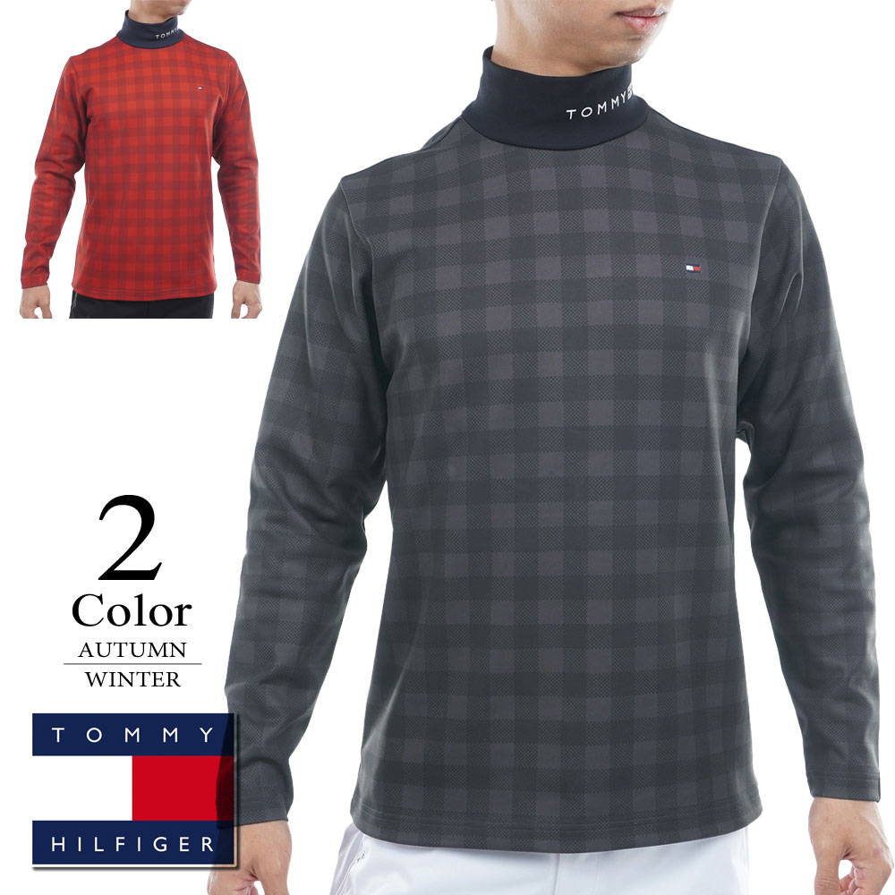 トミーヒルフィガー( )ゴルフウェア チェック柄 長袖ハイネックシャツ THMA569-BLK(Me… TOMMY HILFIGER GOLF（トミー ヒルフィガー ゴルフ） セール/30％OFF