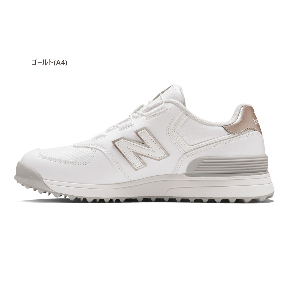 New Balance ゴルフシューズ ホワイト/ゴールド New Balance 574 ゴルフシューズ ホワイト/ゴールド 23.5 - メルカリ