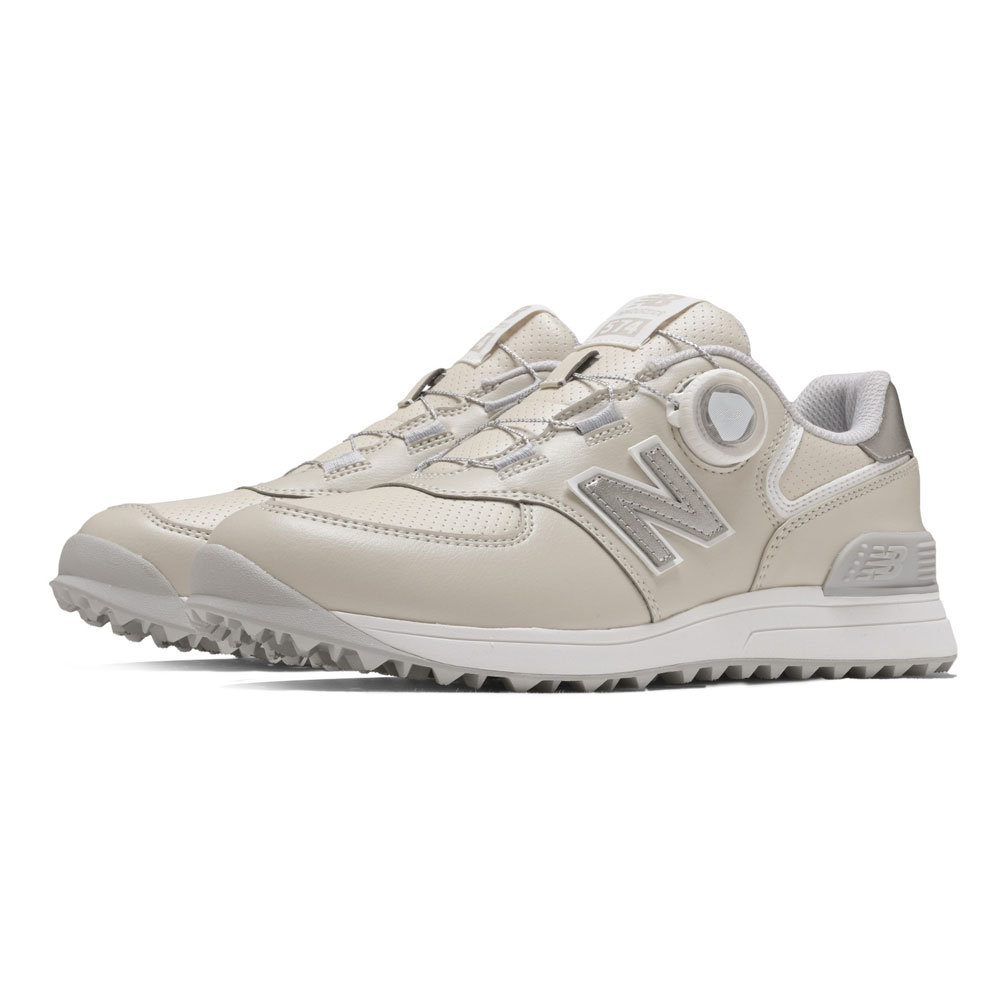 New balance/ゴルフシューズ23.5新品 New Balance P5倍 ニューバランス ゴルフ シューズ ベージュ(B4