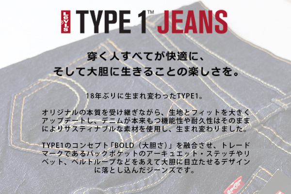 リーバイス タイプ1 502 タイプワン Levi's TYPE1 502 TAPERED DENIM