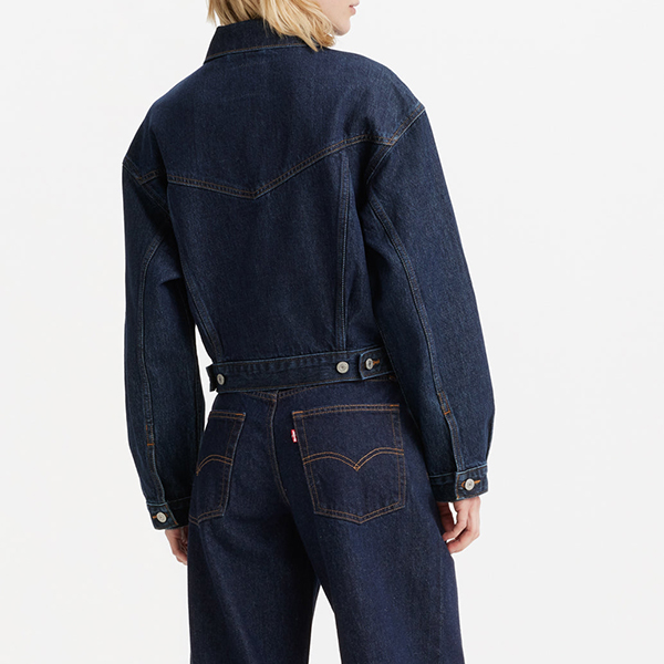 リーバイス　ダークデニムジャケット Lサイズ Levi's（リーバイス） レディース トラッカージャケット SHRUNKEN 90'S