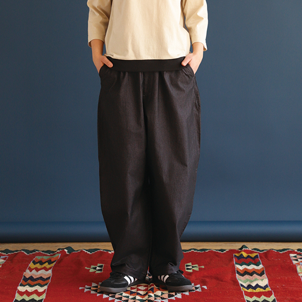 新品、未使用品【Cafetty】 バルーンパンツ　ブラックLサイズコクーンパンツ Cafetty カフェッティ レディース パンツ バレル ストレッチ