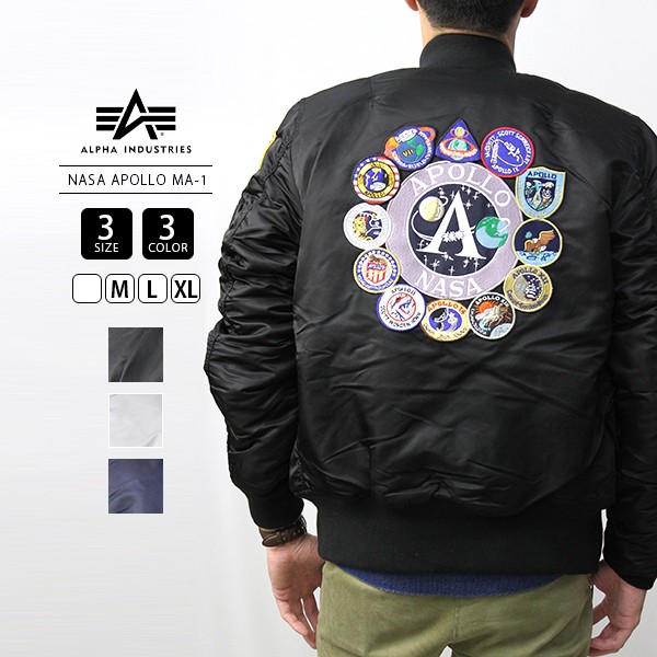 アルファインダストリーズ MA1 メンズ ALPHA INDUSTRIES NASA APOLLO