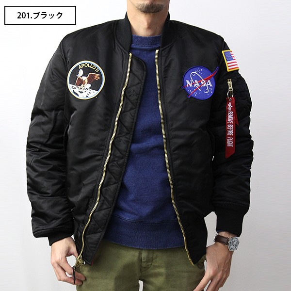 アルファインダストリーズ MA1 メンズ ALPHA INDUSTRIES NASA APOLLO