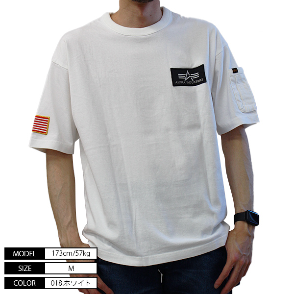 ★ALPHA INDUSTRIES★アルファ ニュース パッチ Tシャツ 055-tc1619-1_1.jpg