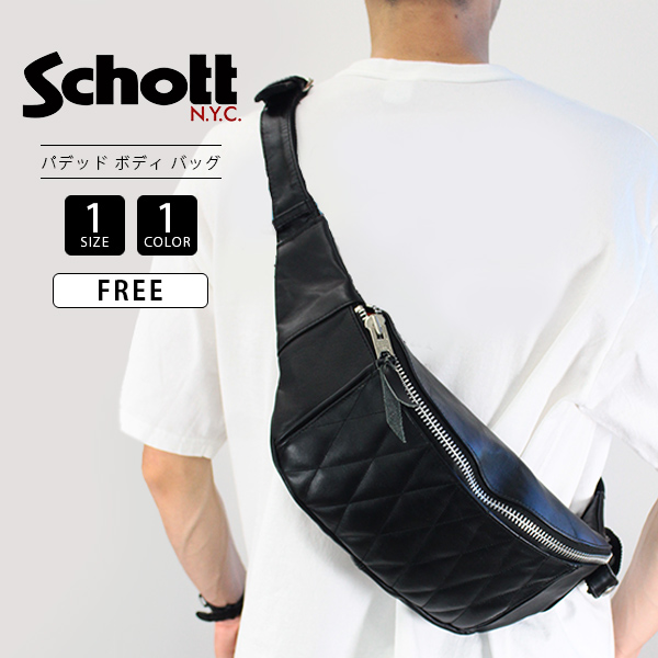 Schott バッグ ショット バッグ ボディバッグ パデッド レザー