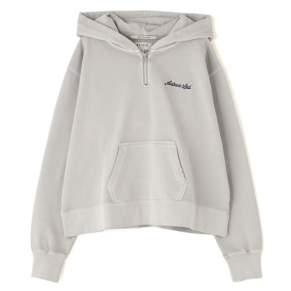 AVIREX アビレックス レディース トップス パーカー FADE WASH CADET PATCH フェイドウォッシュ カデットパッチパーカー ハーフジップ ワッペン 7835131601 AVIREX アビレックス レディース トップス パーカー FADE WASH