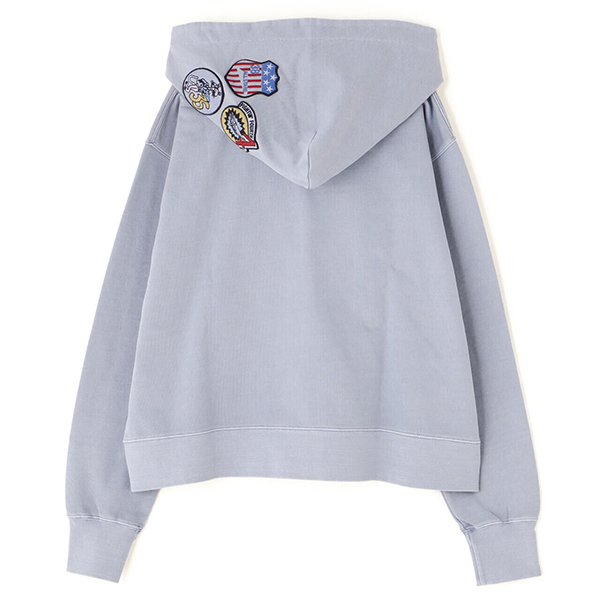 AVIREX アビレックス レディース トップス パーカー FADE WASH CADET PATCH フェイドウォッシュ カデットパッチパーカー ハーフジップ ワッペン 7835131601 AVIREX アビレックス レディース トップス パーカー FADE WASH