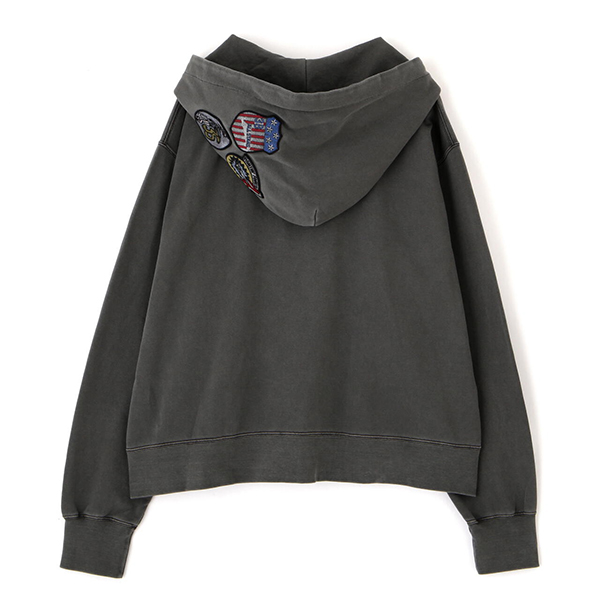 AVIREX アビレックス レディース トップス パーカー FADE WASH CADET PATCH フェイドウォッシュ カデットパッチパーカー ハーフジップ ワッペン 7835131601 AVIREX アビレックス レディース トップス パーカー FADE WASH