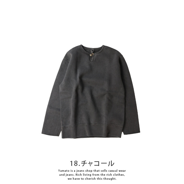 バーンズ スウェット BARNS OUTFITTERS スウェット ピグメント コンチョボタン COZUN BW CONCHO SWEAT バーンズアウトフィッターズ BR-21438