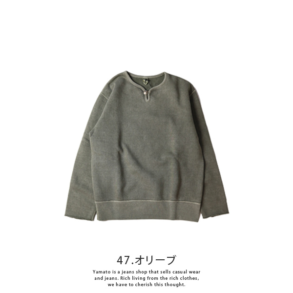 バーンズ スウェット BARNS OUTFITTERS スウェット ピグメント コンチョボタン COZUN BW CONCHO SWEAT バーンズアウトフィッターズ BR-21438