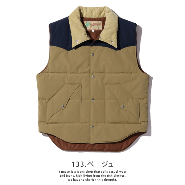 SO ORIGINAL CONVERTIBLE JACKET ベスト SUGAR CANE シュガーケーン 中綿ベスト アウター T/C PADDING VEST