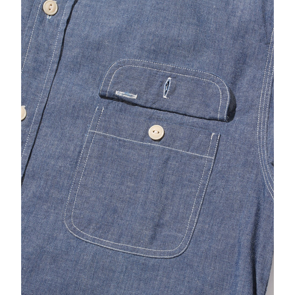 SUGAR CANE シュガーケーン BLUE CHAMBRAY WORK SHIRT シャンブレー