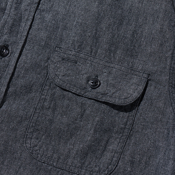 SUGAR CANE シュガーケーン メンズ 半袖シャツ BLACK CHAMBRAY WORK