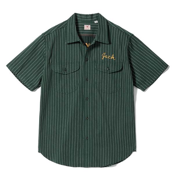 〈新品〉SUGAR CANE 半袖ワークシャツ Lサイズ ストライプ 楽天市場】シュガーケーン SUGAR CANE ヒッコリーストライプ半袖