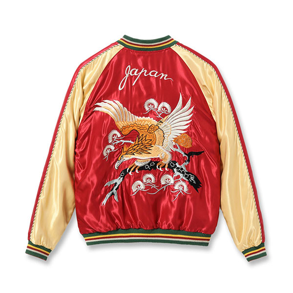 50s souvenir jacket スカジャン 龍と虎の刺繍 赤/シルバー TAILOR TOYO テーラー東洋 メンズ ライトアウター スカジャン Mid