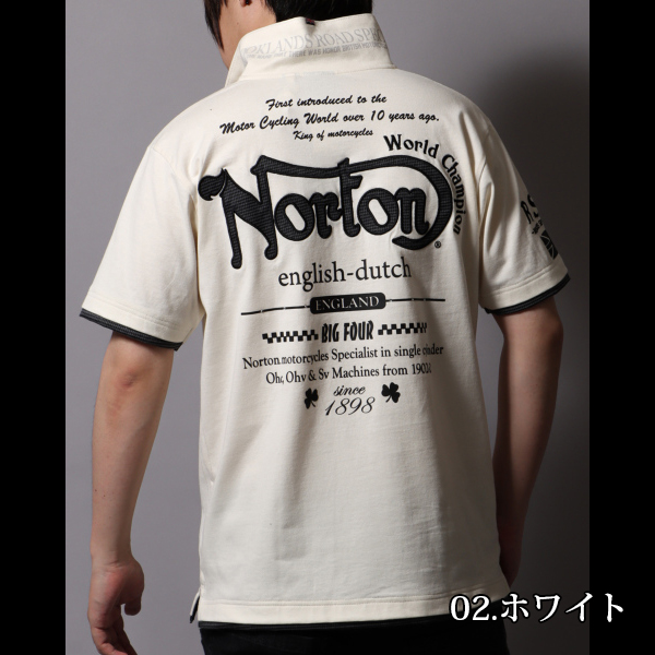 Norton ファッション 服 ノートン ポロシャツ 半袖 フェイクレイヤード