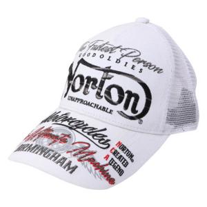 Norton ファッション 服 ノートン キャップ 帽子 ユニオンジャック ロゴラメ 刺繍 メッシュ...